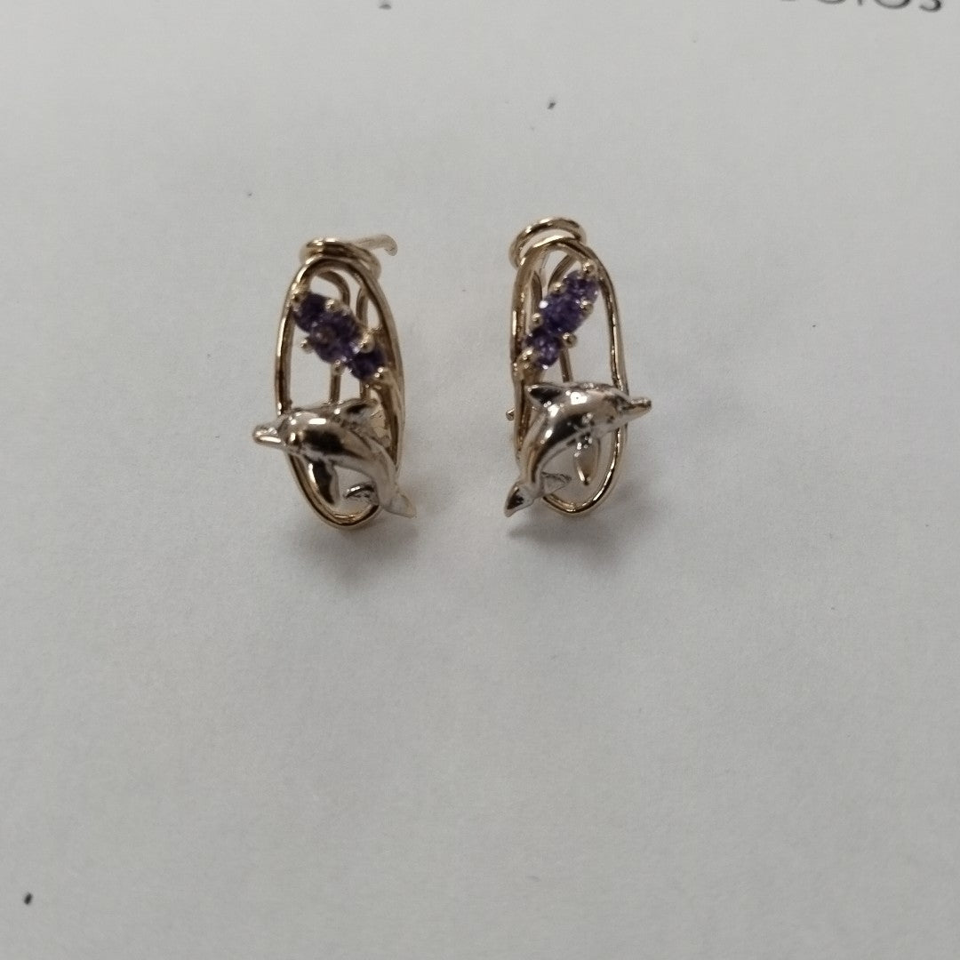 ARETES PAR ORO 10 K 2.8 GRMS (SEMINUEVO)