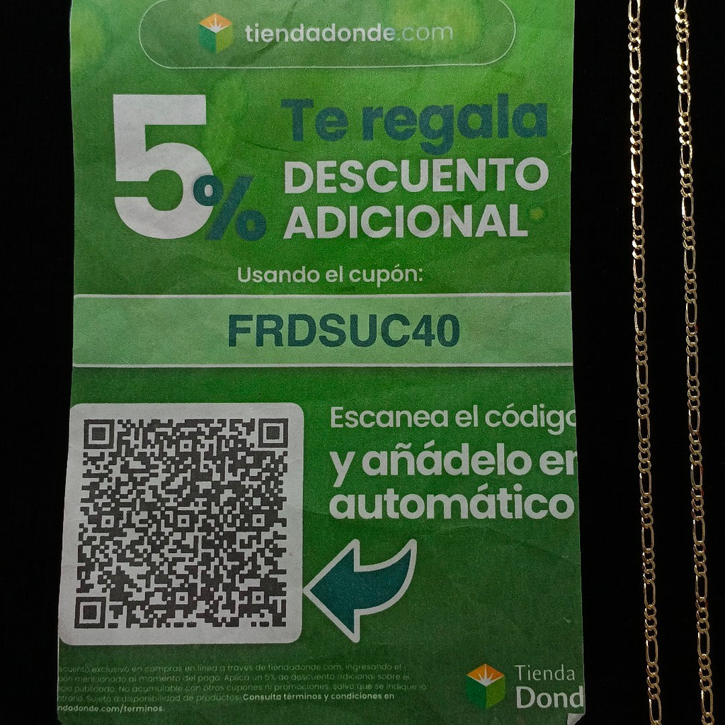 CADENAS 3X1 ORO 14K 55 CM 5.1 GR (NUEVO)