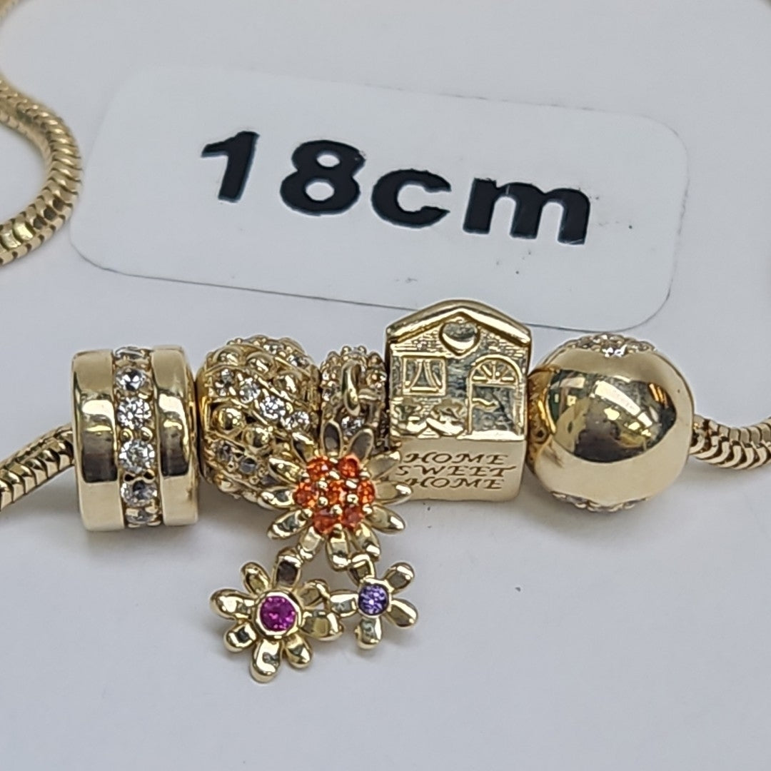 PULSERA CHARM ORO 14K 9.9 (NUEVO)