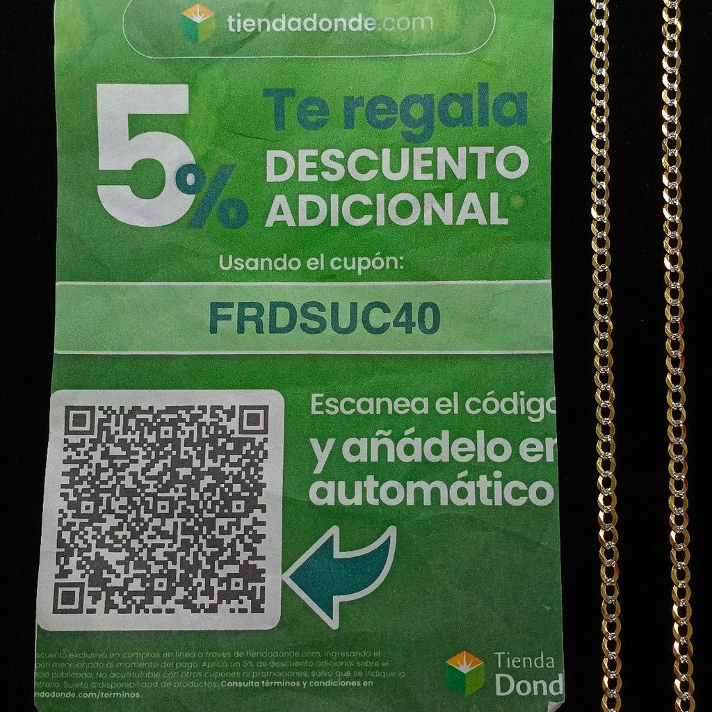 CADENAS BARBADA DIAMANTADA ORO 14K 55 CM 8.9 GR (NUEVO)