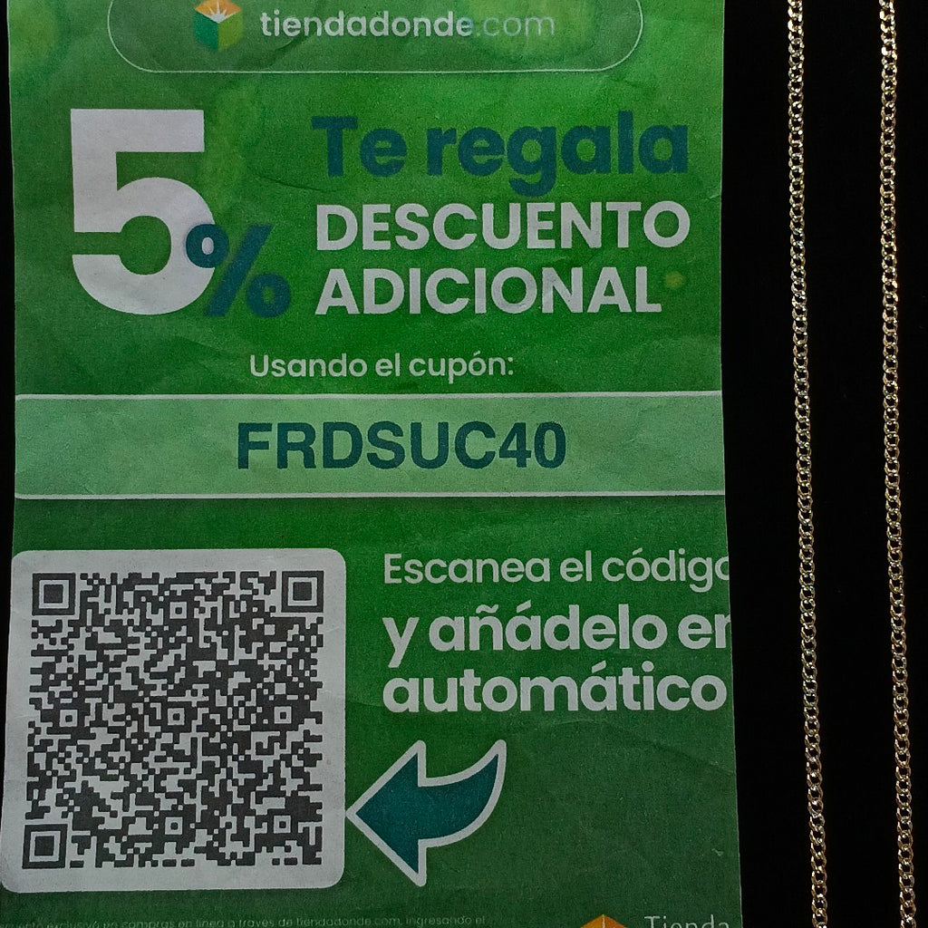 CADENAS BARBADA DIAMANTADA ORO 14K 60 CM 6.2 GR (NUEVO)
