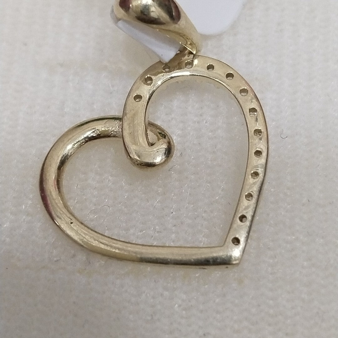 DIJES CORAZON C/CIRCONIA ORO 10K 1.3 GR (NUEVO)