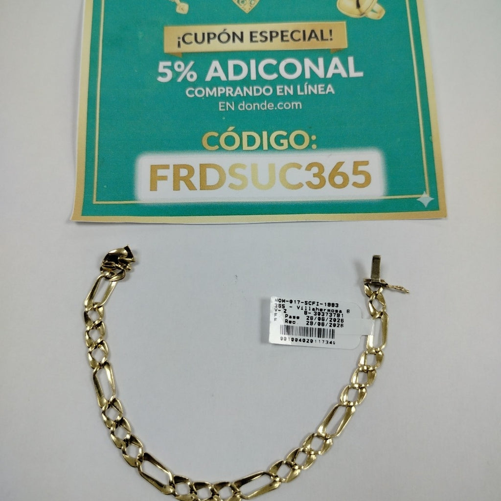 PULSERA ORO 14 K 7.6 GRMS (SEMINUEVO)