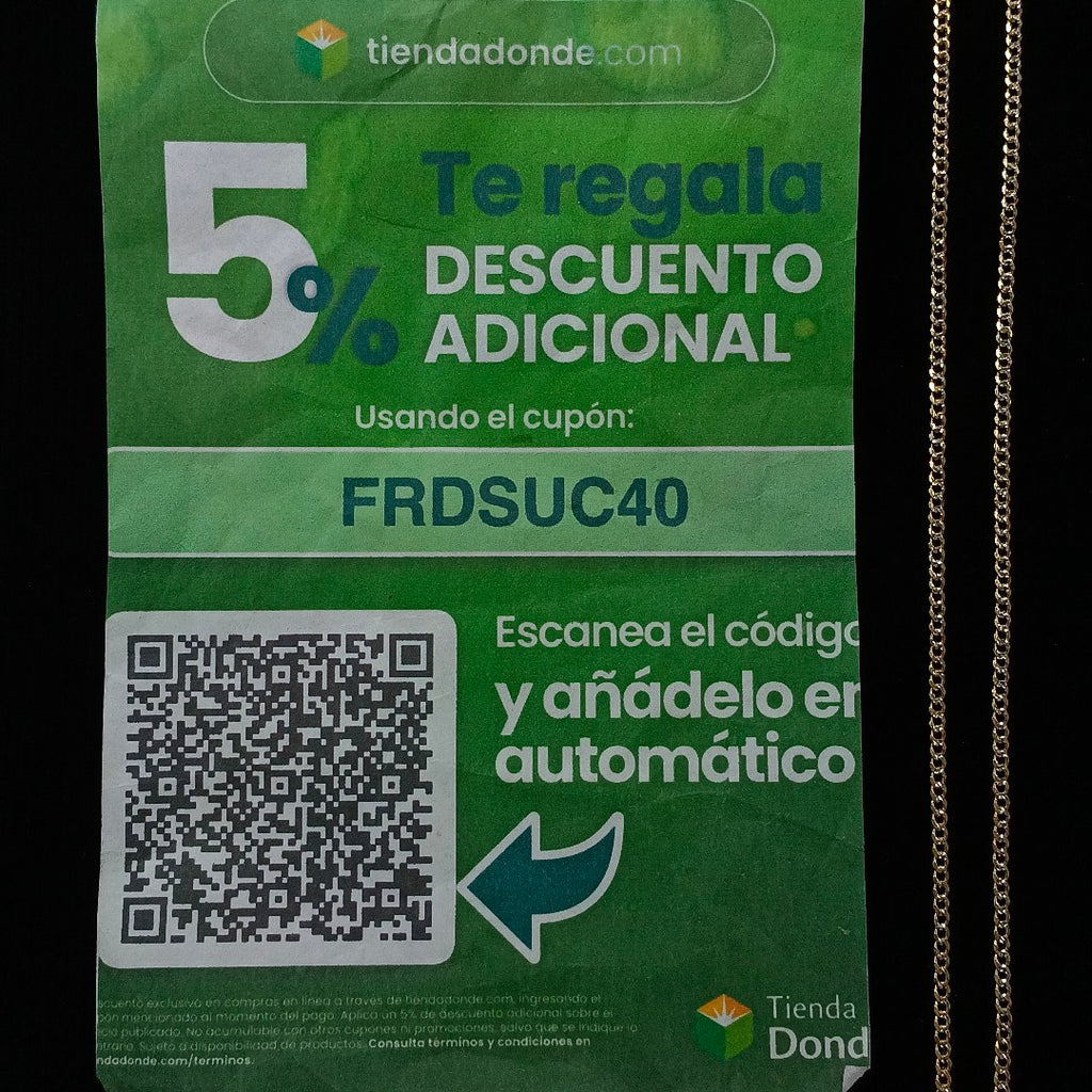 CADENAS BARBADA DIAMANTADA ORO 14K 55 CM 5.7 GR (NUEVO)