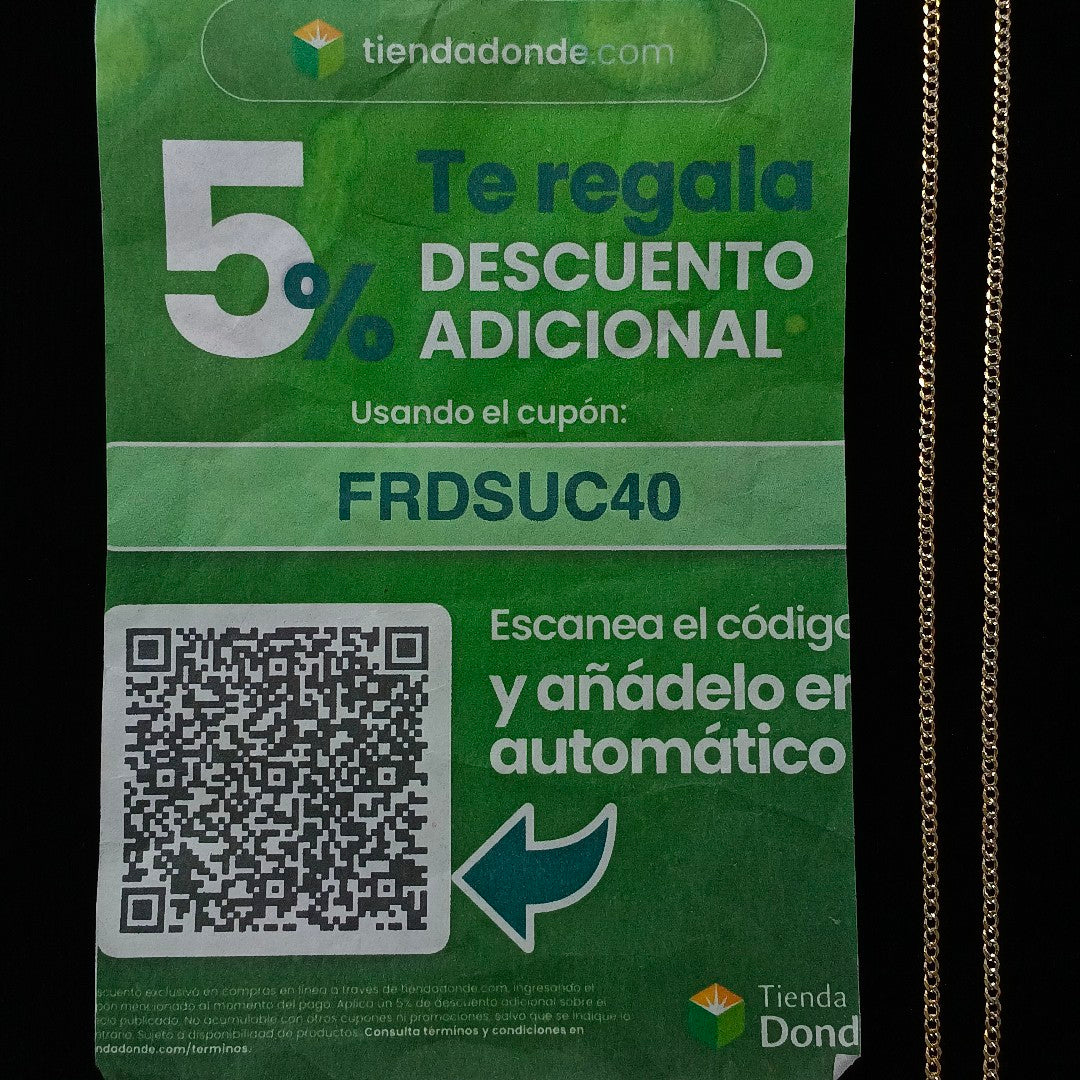 CADENAS BARBADA DIAMANTADA ORO 14K 55 CM 5.7 GR (NUEVO)