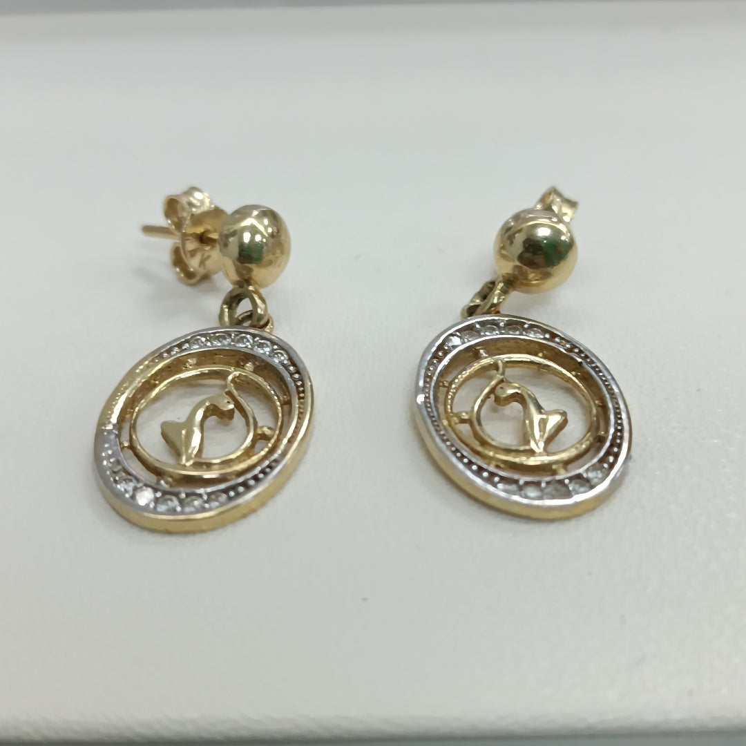 ARETES PAR ORO 14 K 4.2 GRMS (SEMINUEVO)