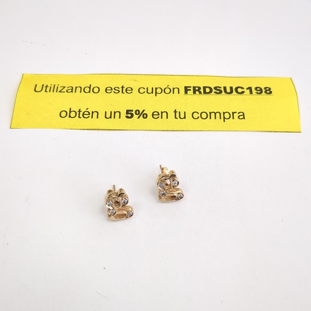 ARETES PAR ORO 14 K 5.7 GRMS (SEMINUEVO)