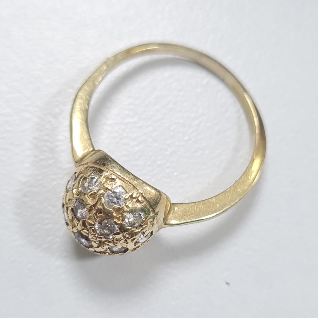 ANILLITO, SOLITARIO ORO 14 K 3 GRMS (SEMINUEVO)