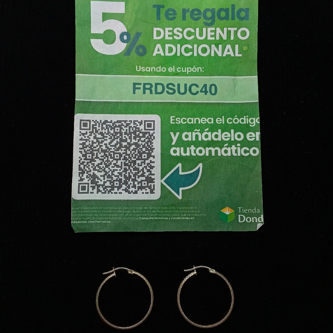 ARRACADAS PAR PLATA 2.8 GRMS (SEMINUEVO)