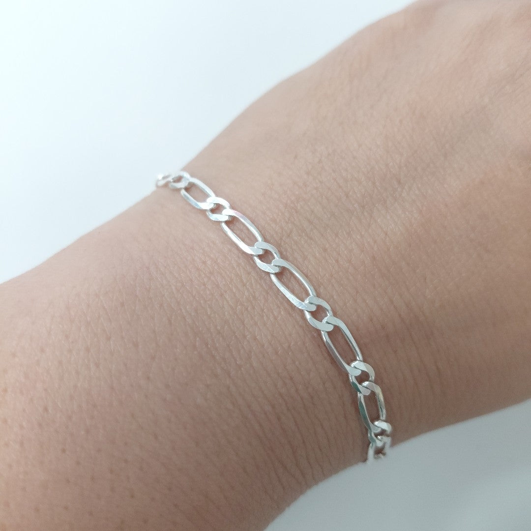 PULSERA TEJIDO 1X1 PLATA .925 18 CM 3.5 GR (NUEVO)
