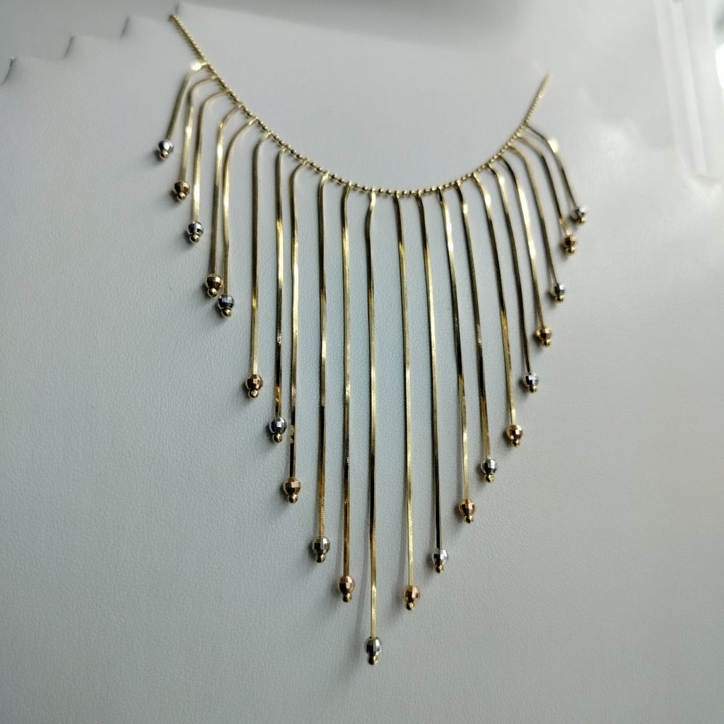 GARGANTILLA ORO COMBINADO 14 K 10.3 GRMS (SEMINUEVO)