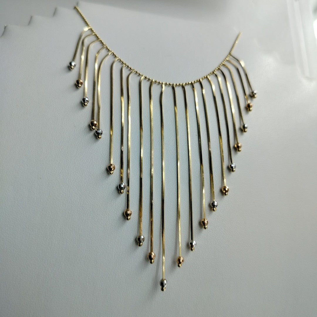 GARGANTILLA ORO COMBINADO 14 K 10.3 GRMS (SEMINUEVO)