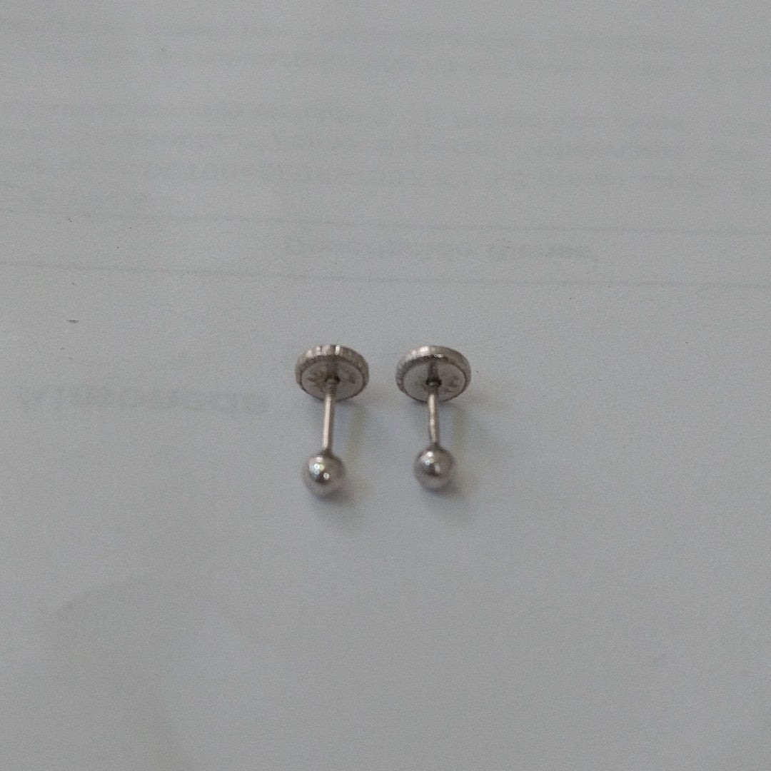 BROQUELES PAR ORO BLANCO 14 K 0.2 GRMS (SEMINUEVO)