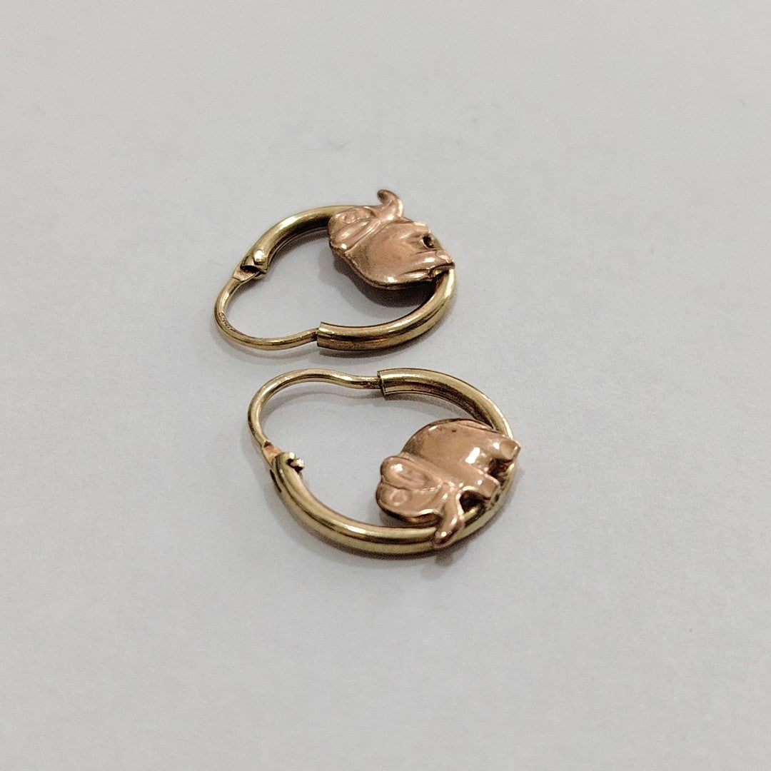 ARRACADAS PAR ORO 14 K 1.6 GRMS (SEMINUEVO)