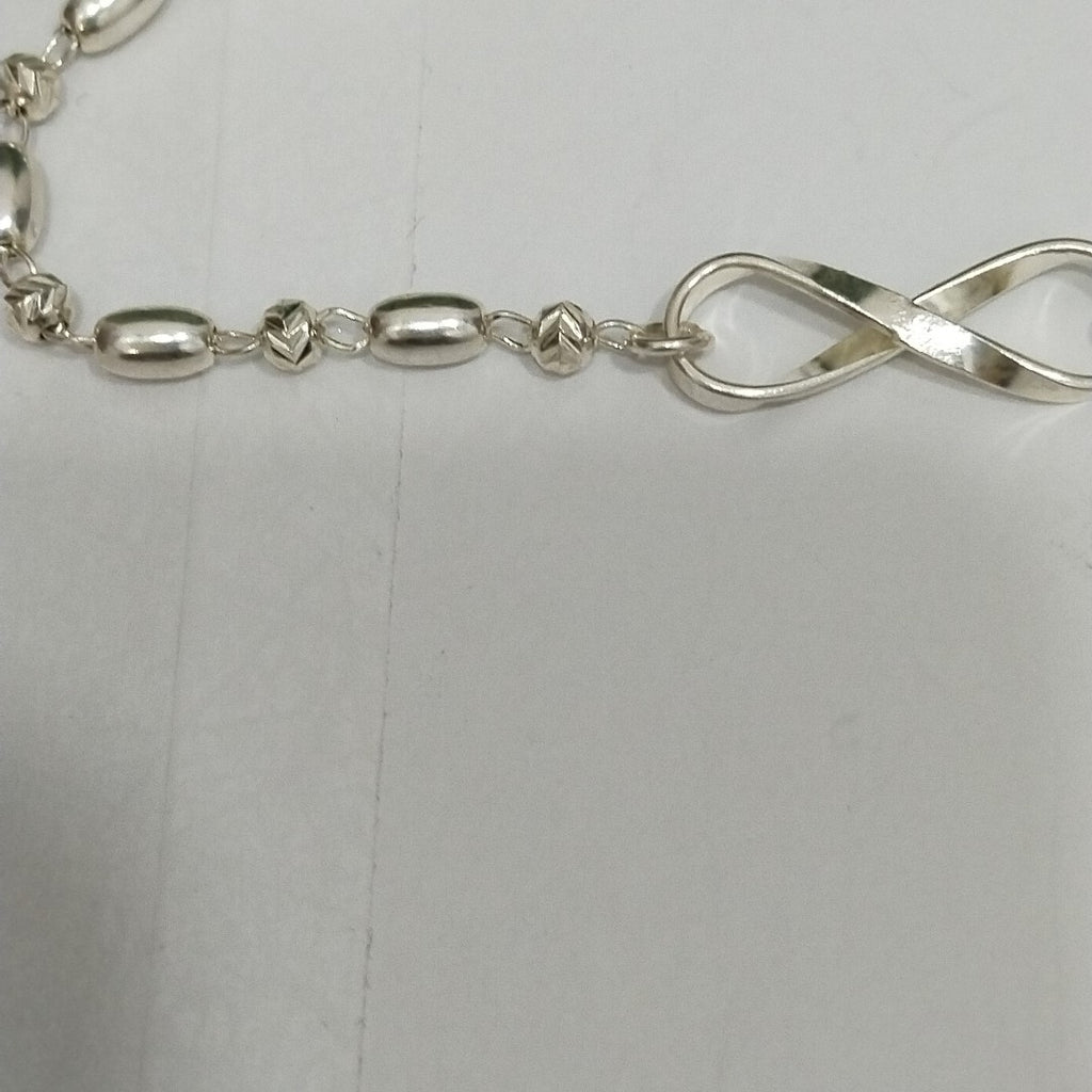 PULSERA TEJIDO INFINITO PLATA .925 18 CM 2.4 GR (NUEVO)
