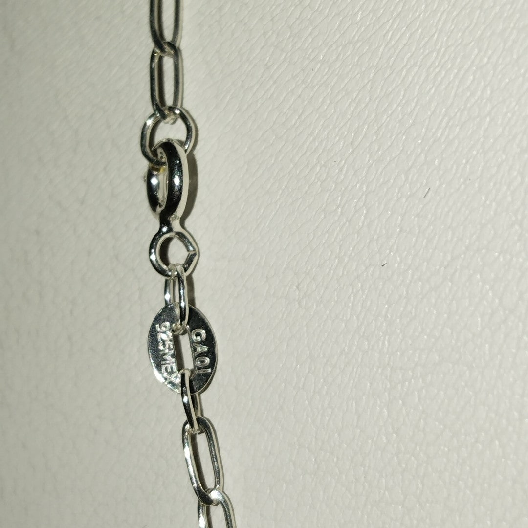 CADENA TEJIDO ESLABONES PLATA .925 55 CM 2.8 GR (NUEVO)
