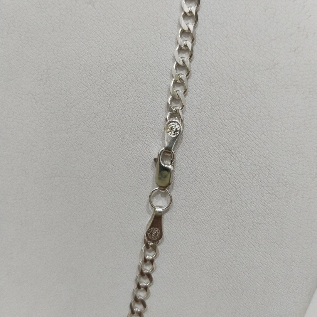 CADENA TEJIDO BARBADO PLATA .925 60 CM 13 GR (NUEVO)