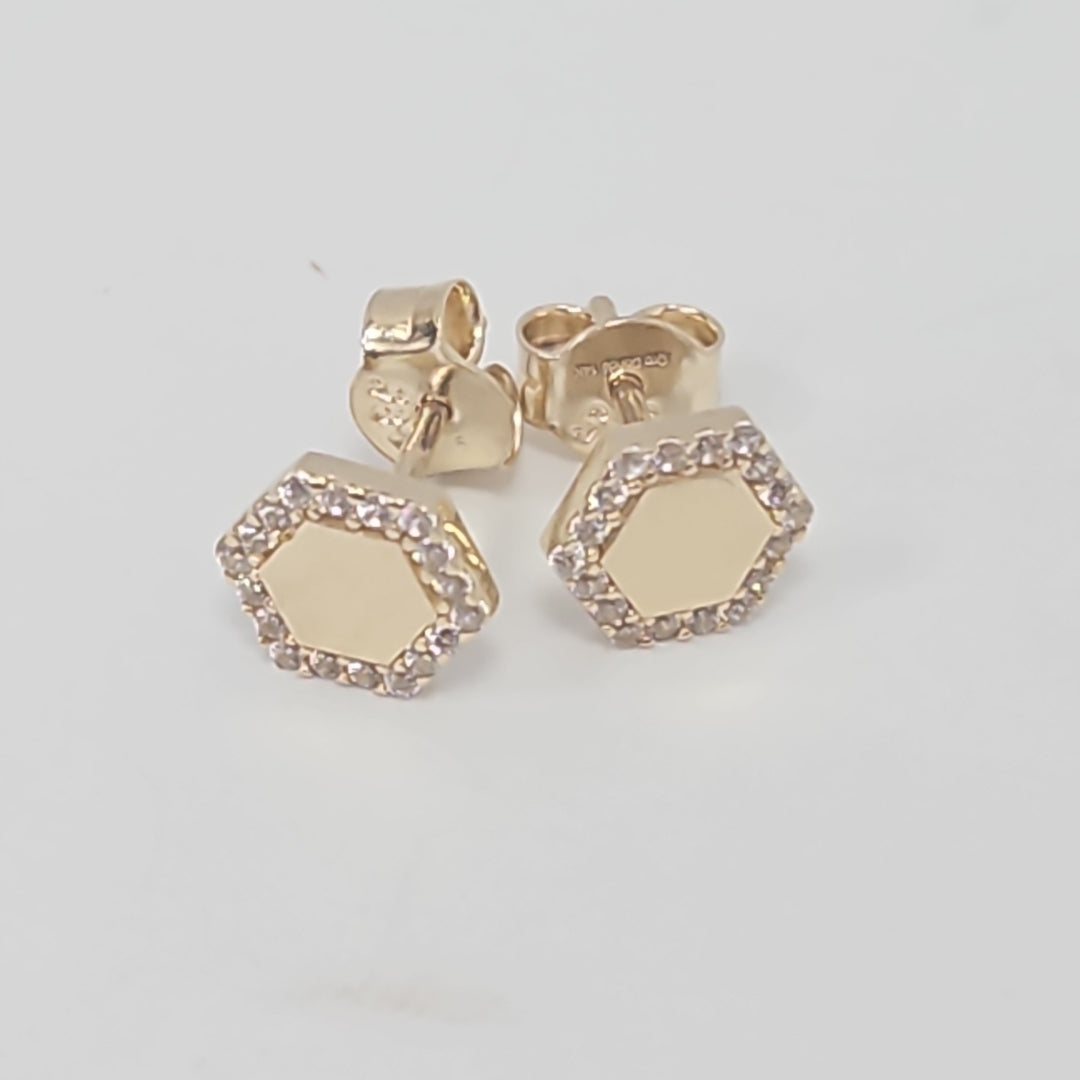 BROQUELES ORO 14K 1.2 (NUEVO)