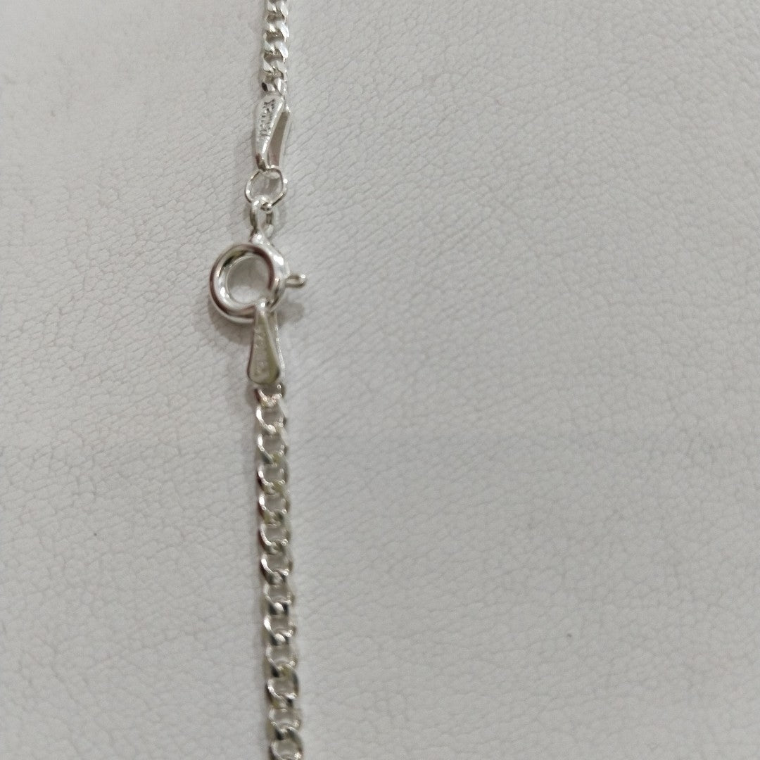 CADENA TEJIDO BARBADO PLATA .925 60 CM 5.7 GR (NUEVO)