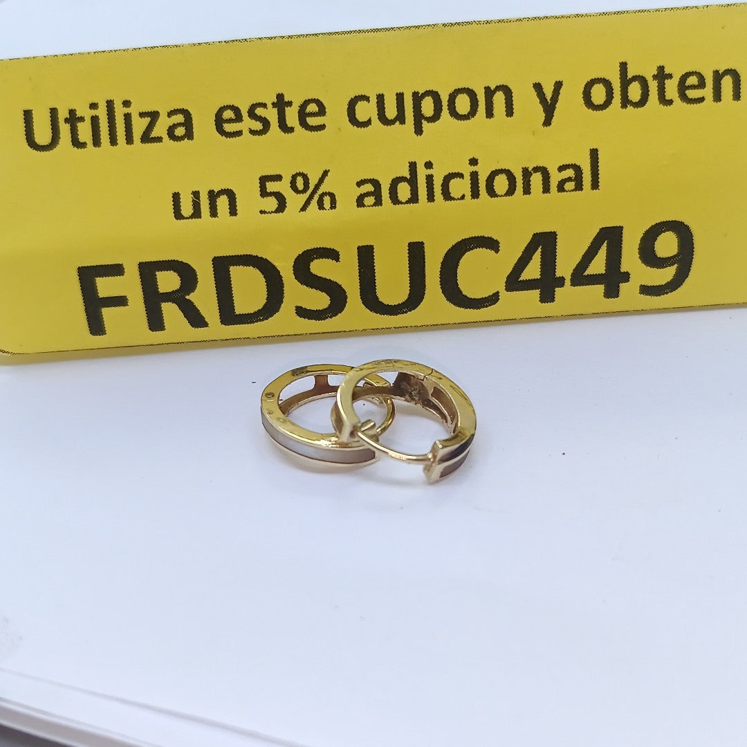 ARETES PAR ORO 14 K 1.3 GRMS (SEMINUEVO)