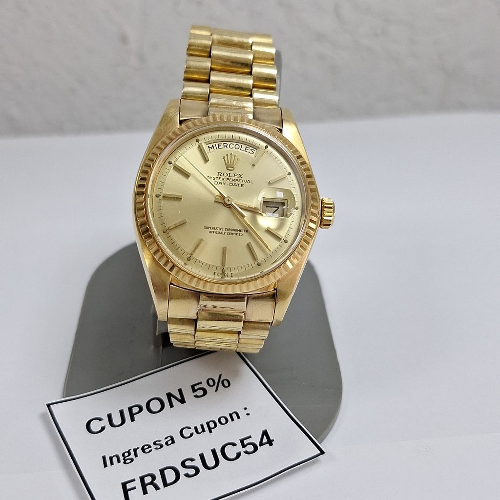RELOJ CAJA Y PULSO ORO ORO 18 K 118.2 GRMS (SEMINUEVO)