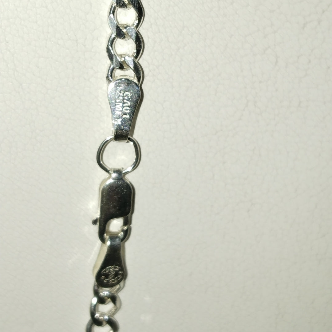 CADENA TEJIDO BARBADO PLATA .925 60 CM 14 GR (NUEVO)