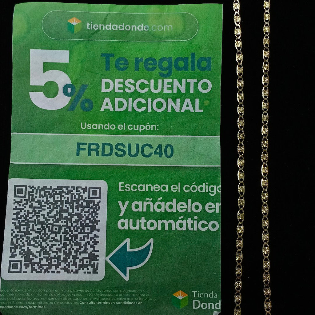 CADENAS TEJIDO GUCHI ORO 14K 55 CM 7 GR (NUEVO)