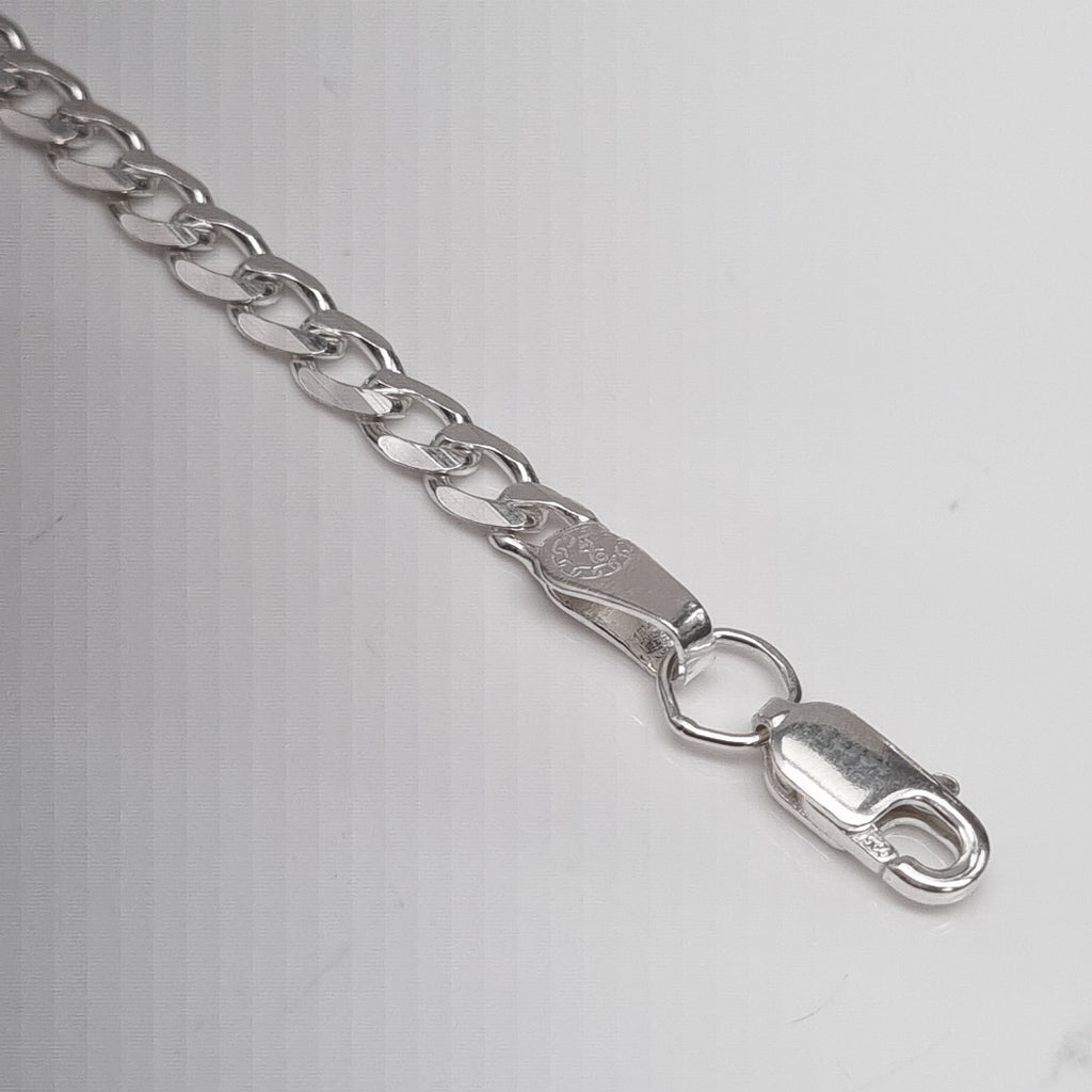 PULSERA BARBADA PLATA .925 21 CM 4.3 GR (NUEVO)