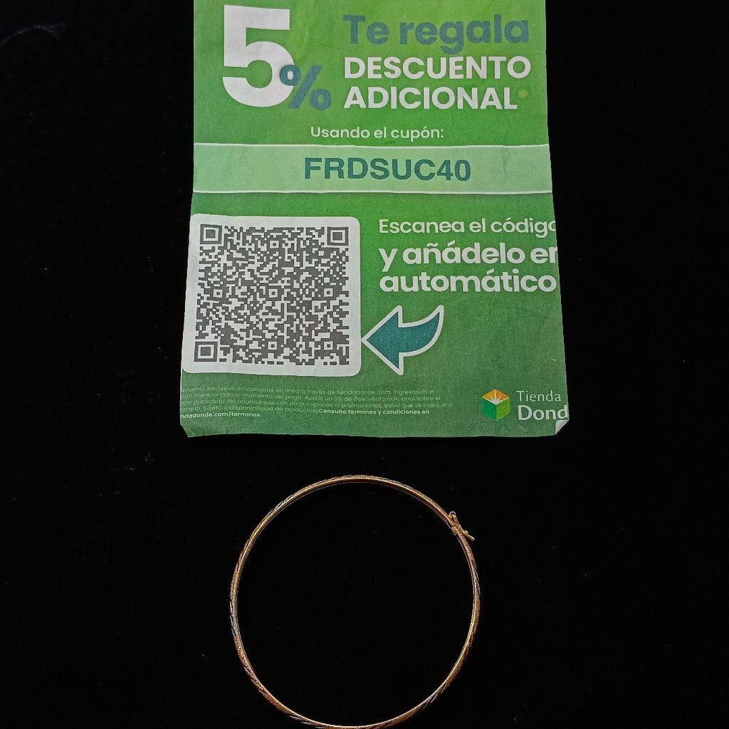 PULSERA RIGIDA ORO 14 K 4.9 GRMS (SEMINUEVO)
