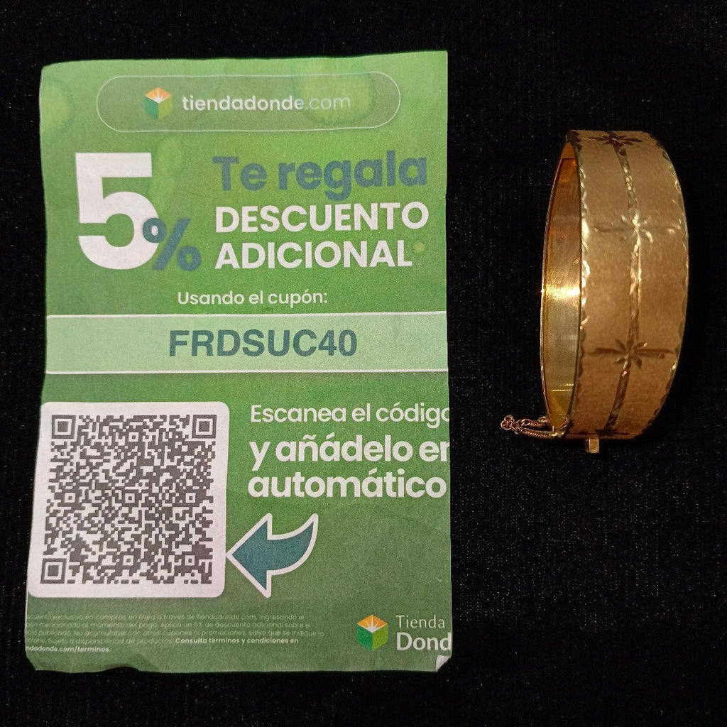 PULSERA RIGIDA ORO 14 K 30,50 GRMS (SEMINUEVO)