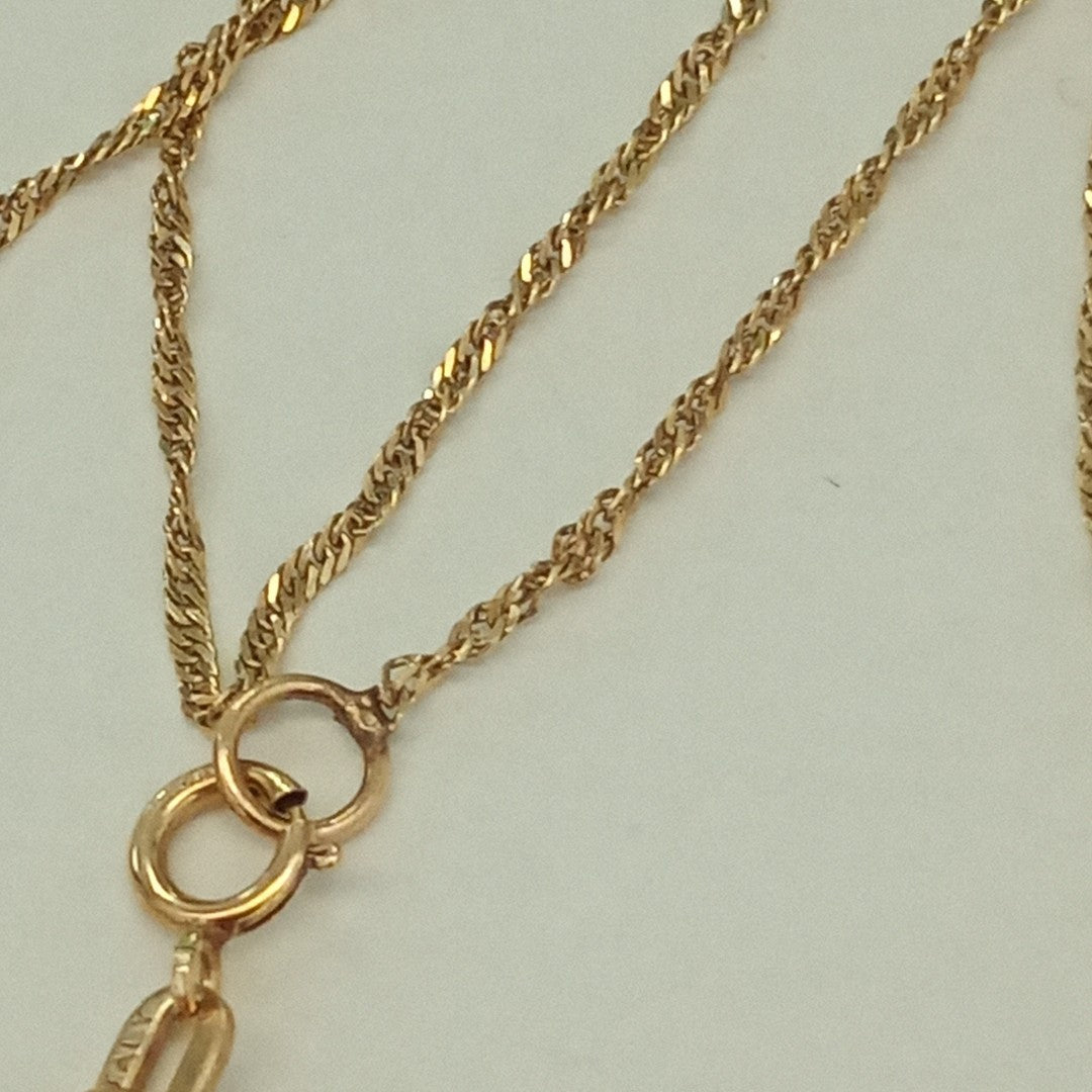 CADENA, DIJE ORO 14 K 2.7 GRMS (SEMINUEVO)