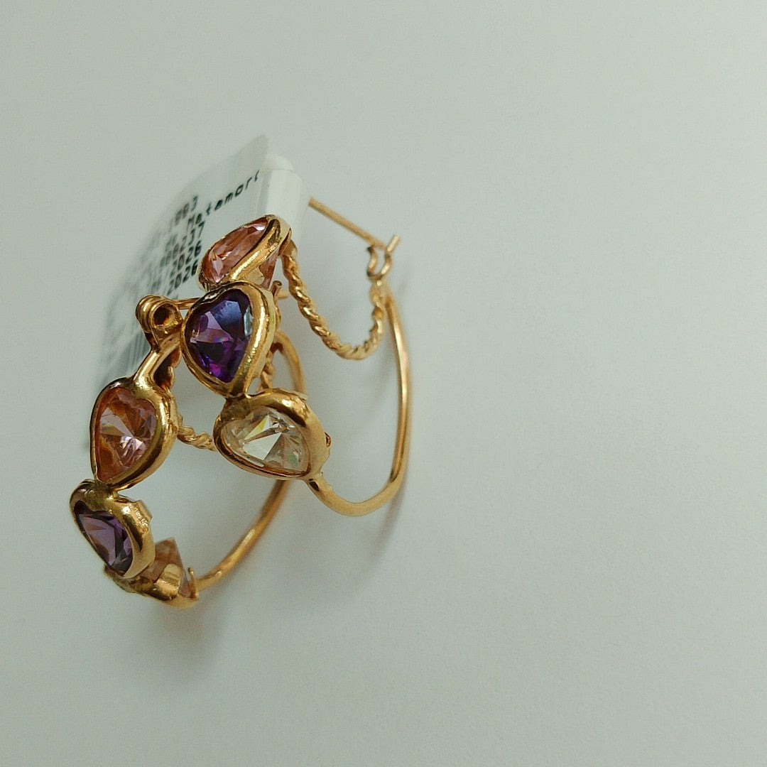 ARETES PAR ORO 14 K 3,50 GRMS (SEMINUEVO)