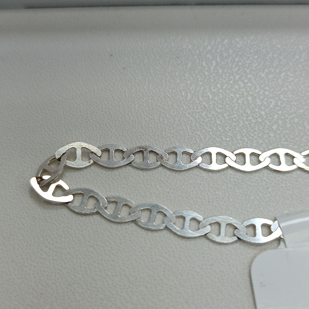 PULSERA TEJIDO GUCHI PLATA .925 18 CM 2.7 GR (NUEVO)