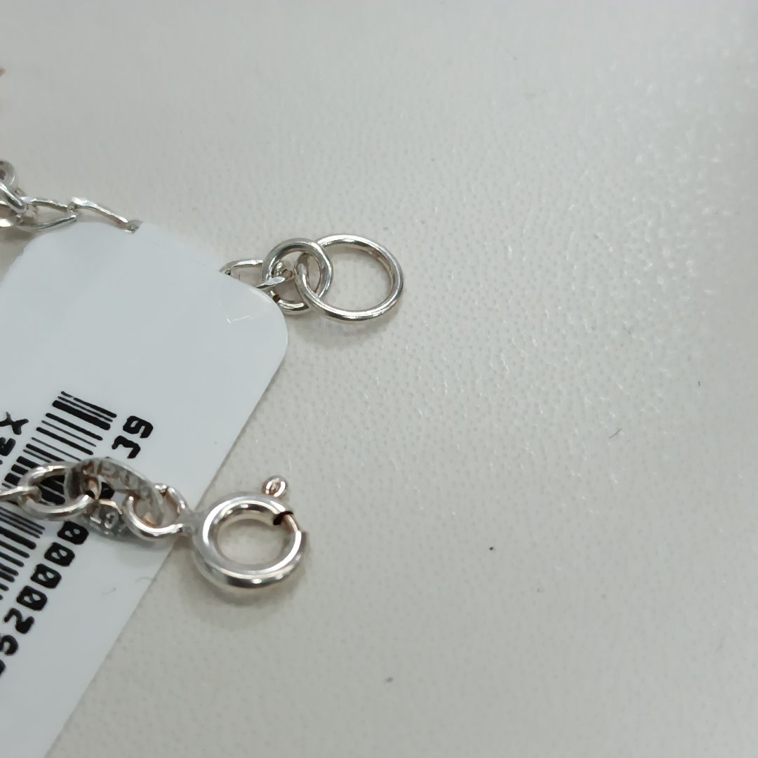 PULSERA TEJIDO ESPECIAL PLATA .925 18 CM 2.8 GR (NUEVO)