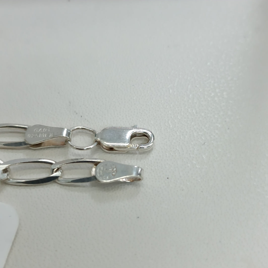 PULSERA TEJIDO ESLABONES PLATA .925 18 CM 3.6 GR (NUEVO)