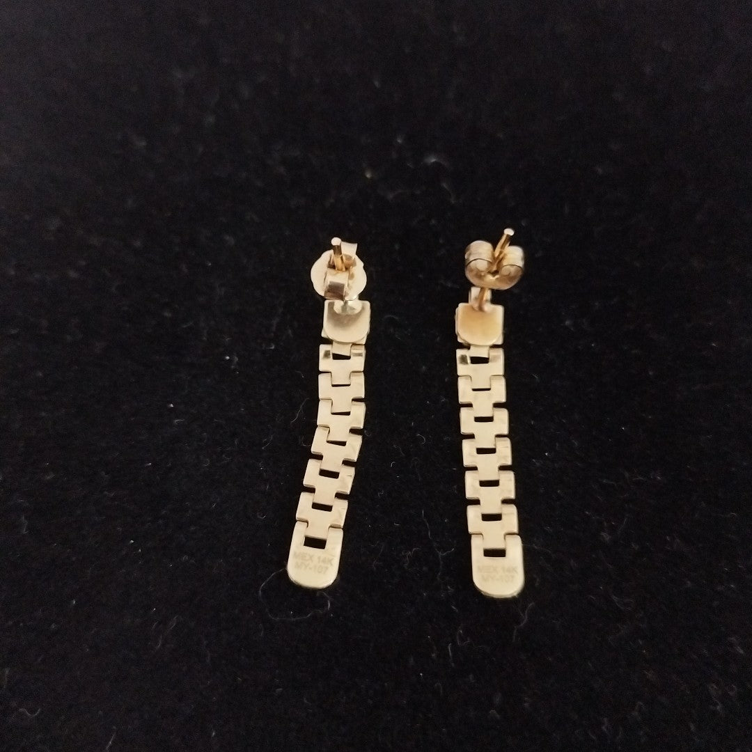 ARETES PAR ORO 14 K 1.6 GRMS (SEMINUEVO)
