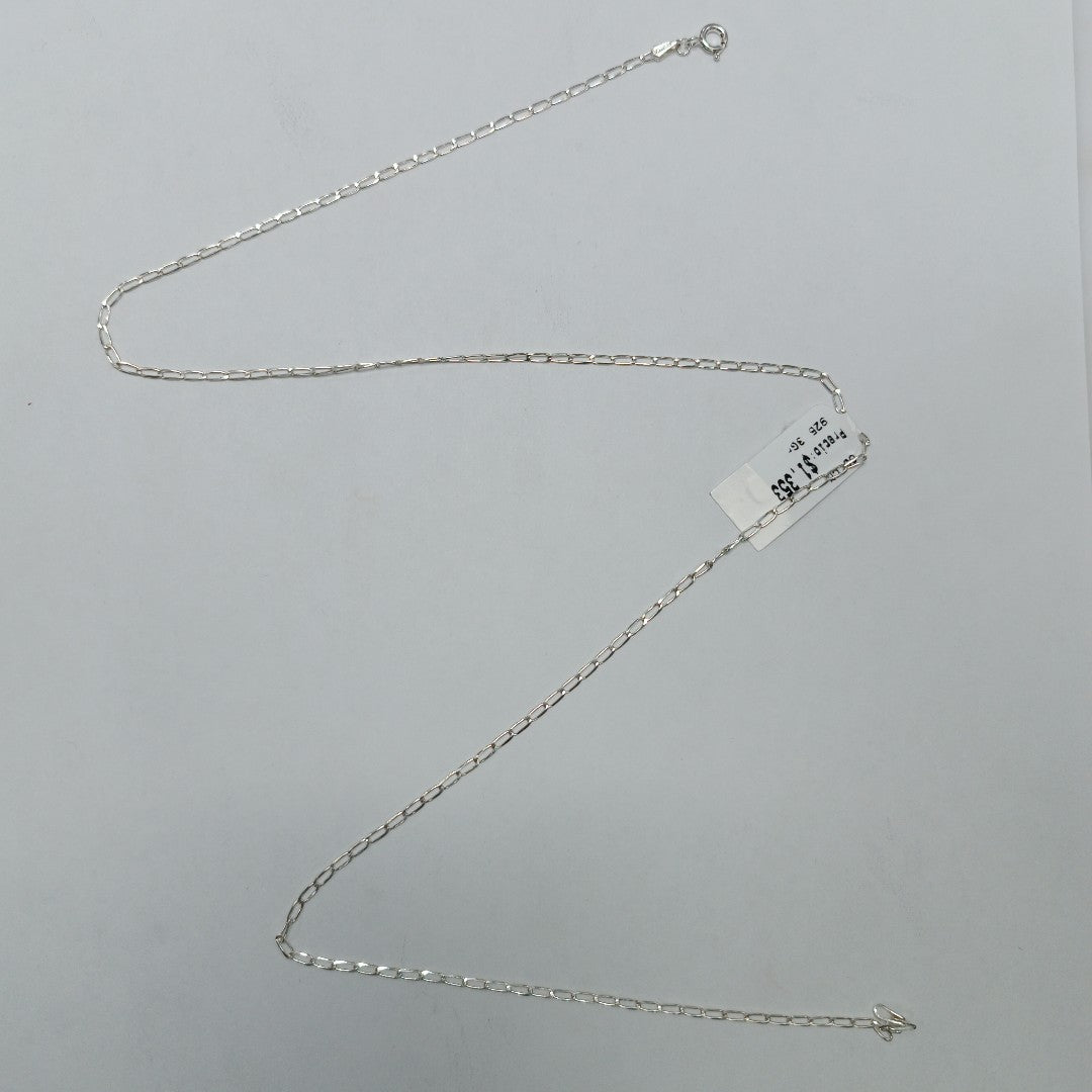 CADENA TEJIDO ESLABONES PLATA .925 60 CM 3 GR (NUEVO)