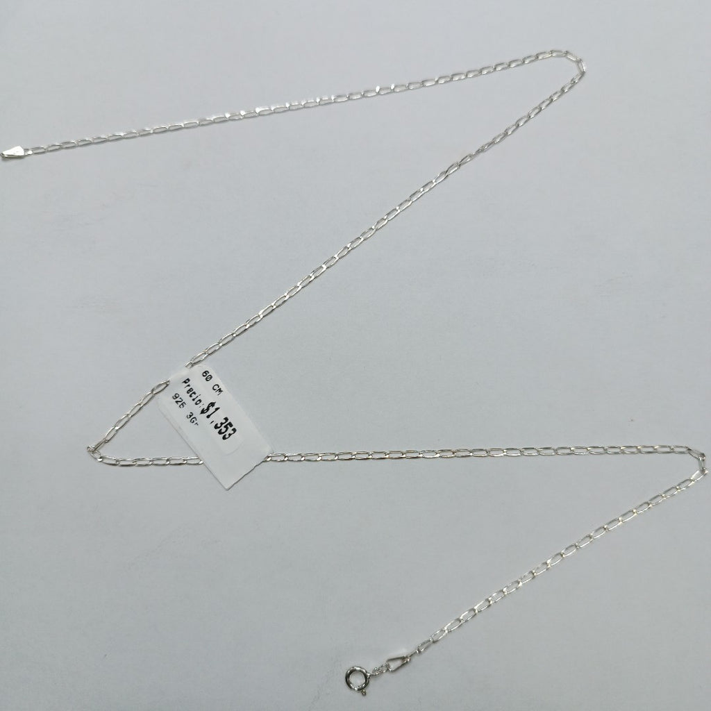CADENA TEJIDO ESLABONES PLATA .925 60 CM 3 GR (NUEVO)