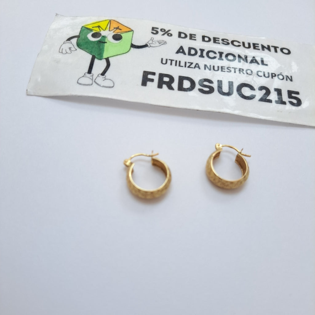 ARETES PAR ORO 8 K 1.8 GRMS (SEMINUEVO)