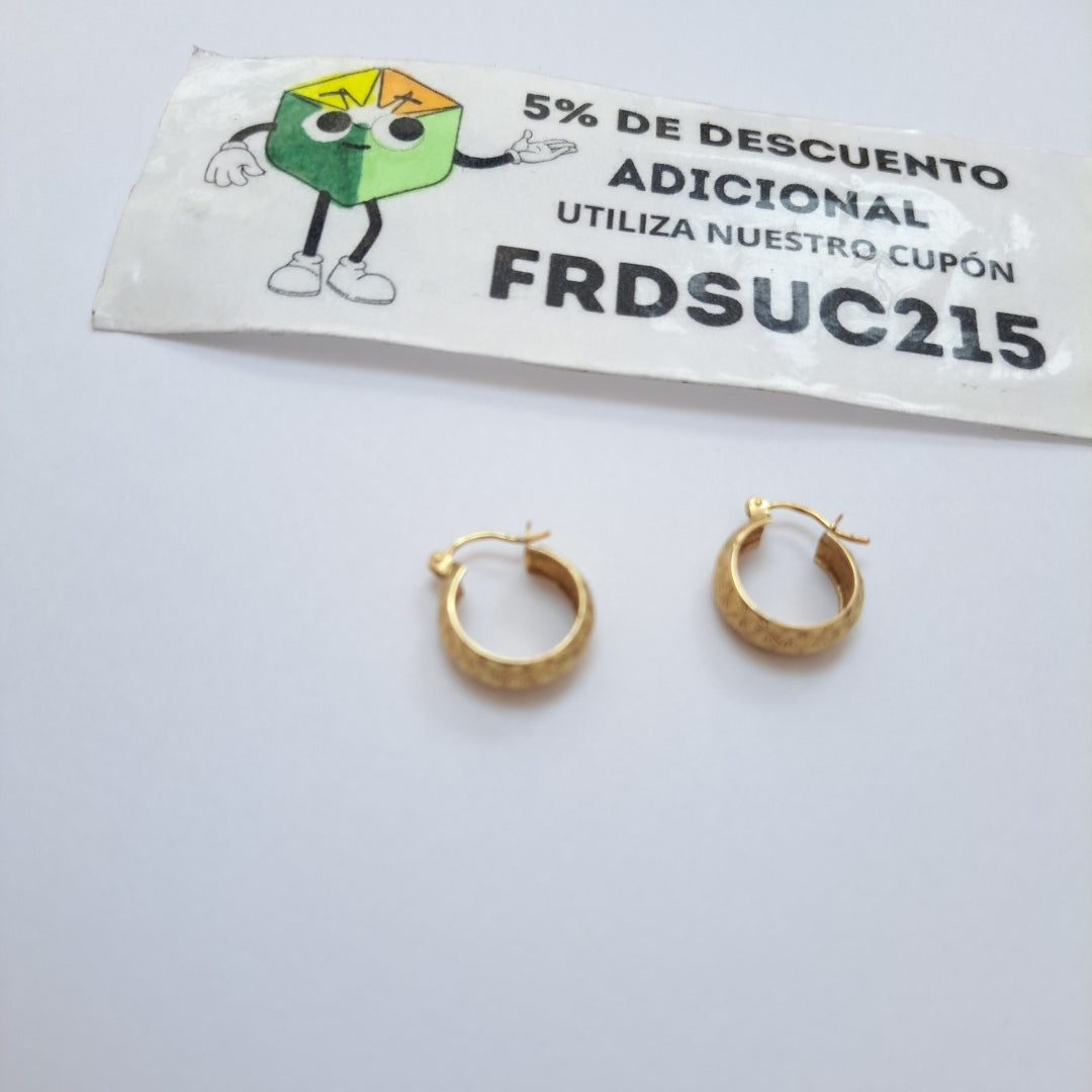 ARETES PAR ORO 8 K 1.8 GRMS (SEMINUEVO)
