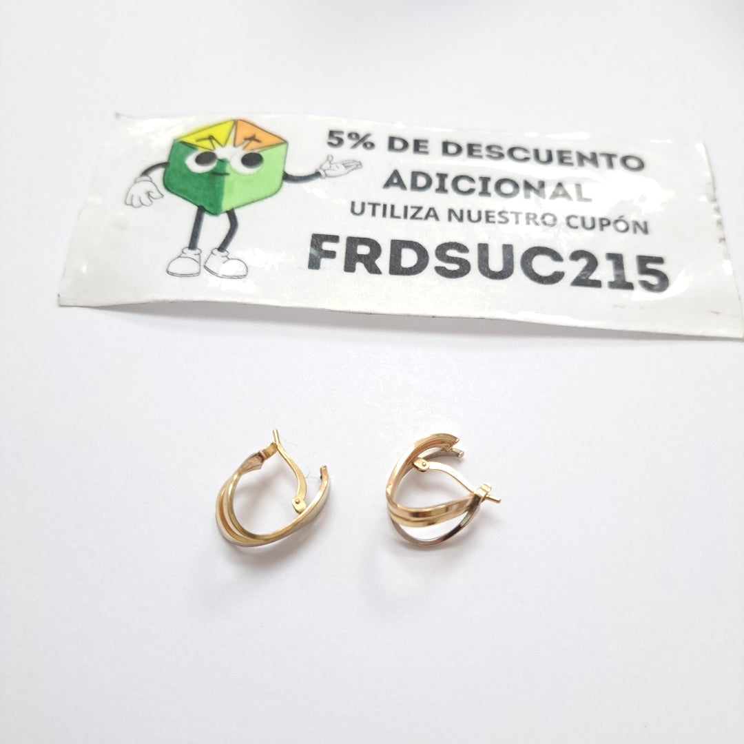 ARRACADAS PAR ORO 10 K 1.8 GRMS (SEMINUEVO)