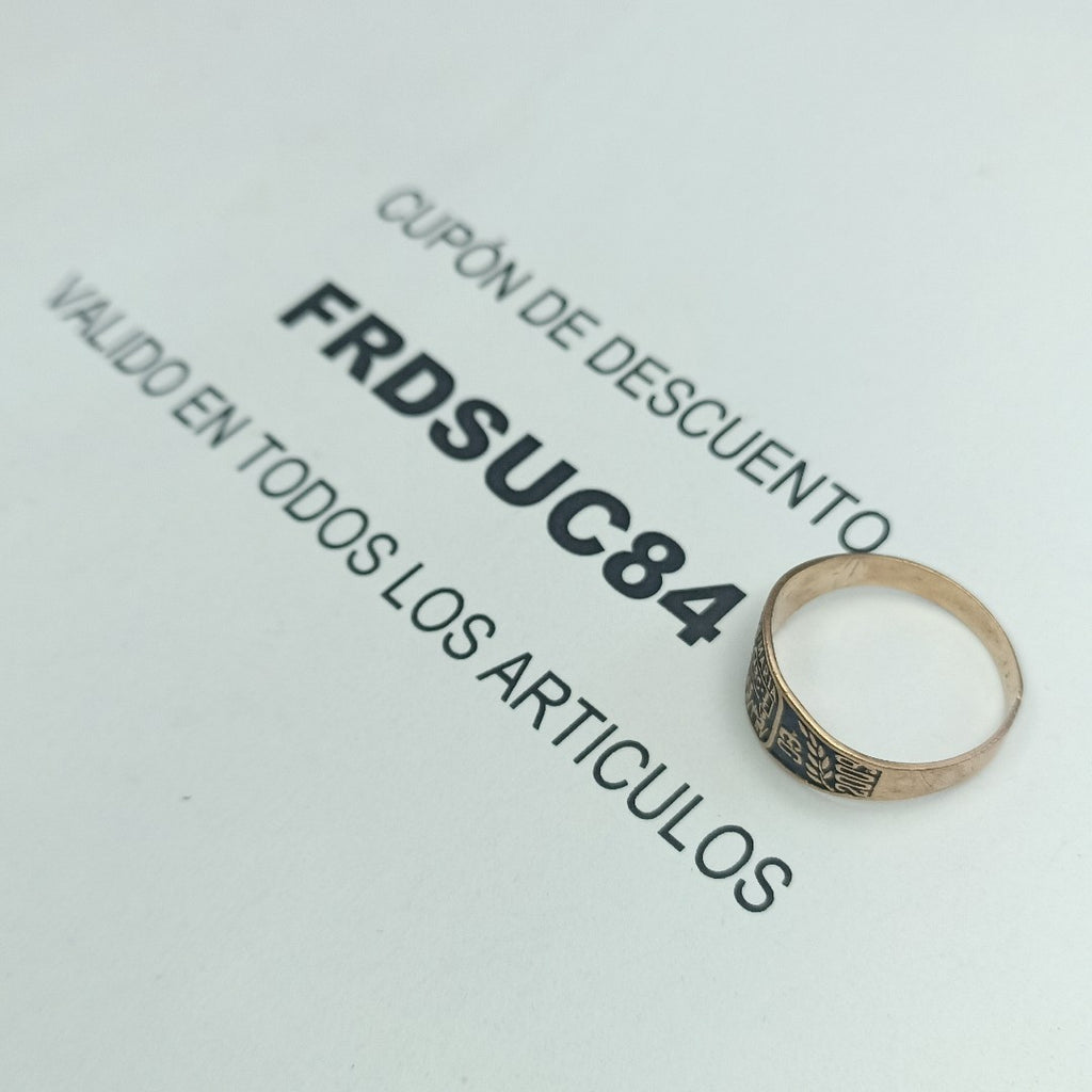 ANILLO DE GRADUACIÓN ORO 8 K 2.2 GRMS (SEMINUEVO)