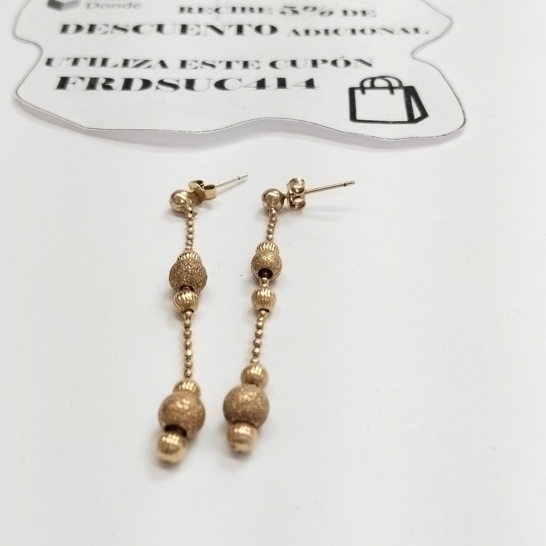 ARETES PAR ORO 14 K 4,30 GRMS (SEMINUEVO)