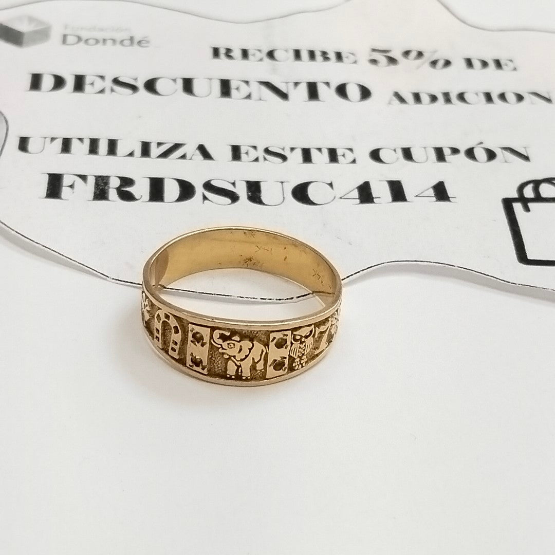ARGOLLA DE LA SUERTE ORO 14 K 4,90 GRMS (SEMINUEVO)
