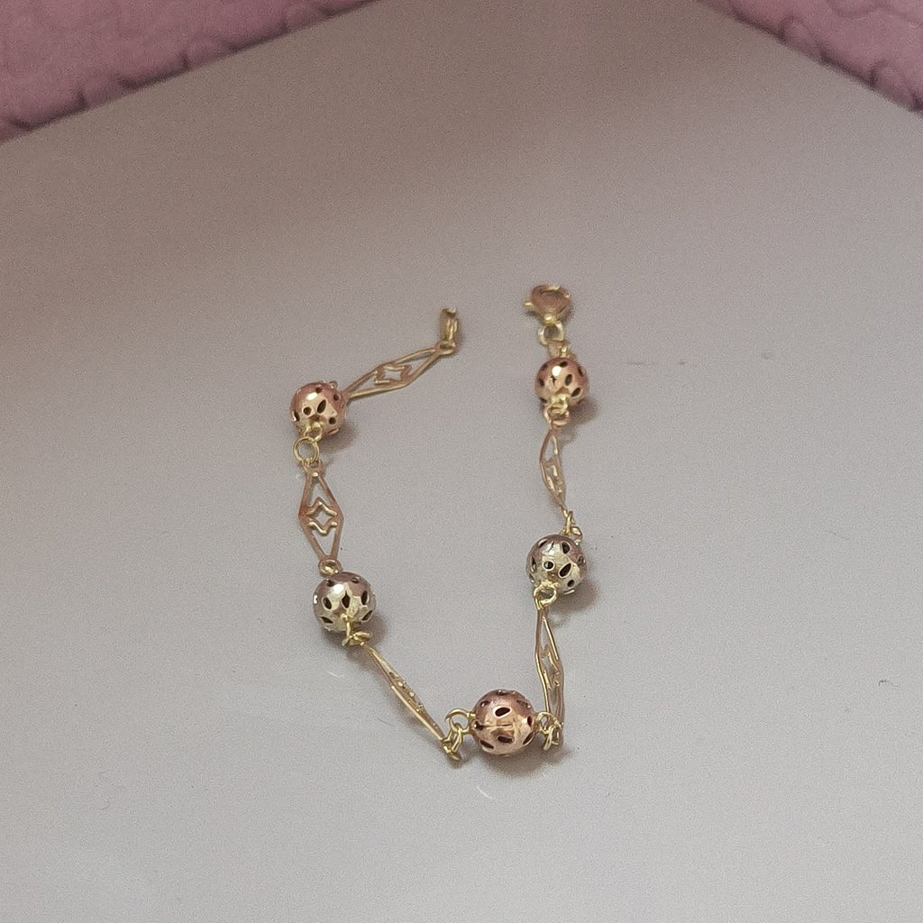 PULSERA ORO COMBINADO 10 K 4.2 GRMS (SEMINUEVO)