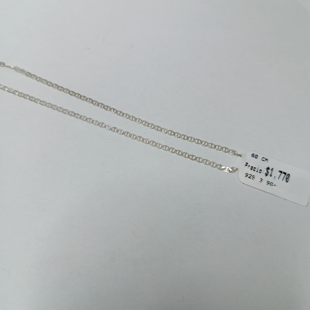 CADENA TEJIDO GUCHI PLATA .925 60 CM 3.9 GR (NUEVO)