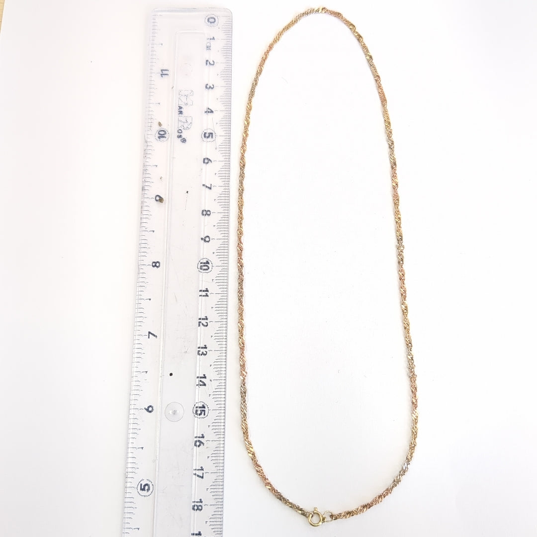 CADENA ORO COMBINADO 10 K 2,90 GRMS (SEMINUEVO)
