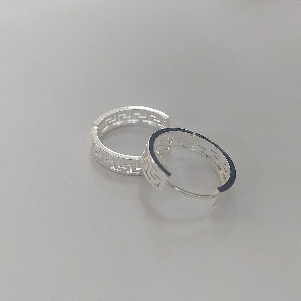 ARETES ARRACADAS GRECAS PLATA .925 4.13 GR (NUEVO)