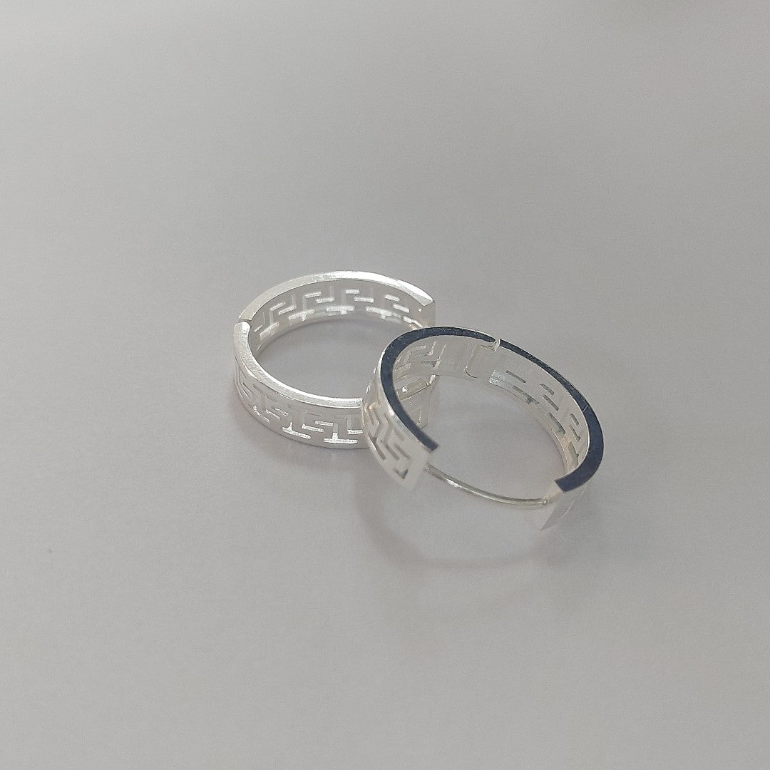ARETES ARRACADAS GRECAS PLATA .925 4.13 GR (NUEVO)