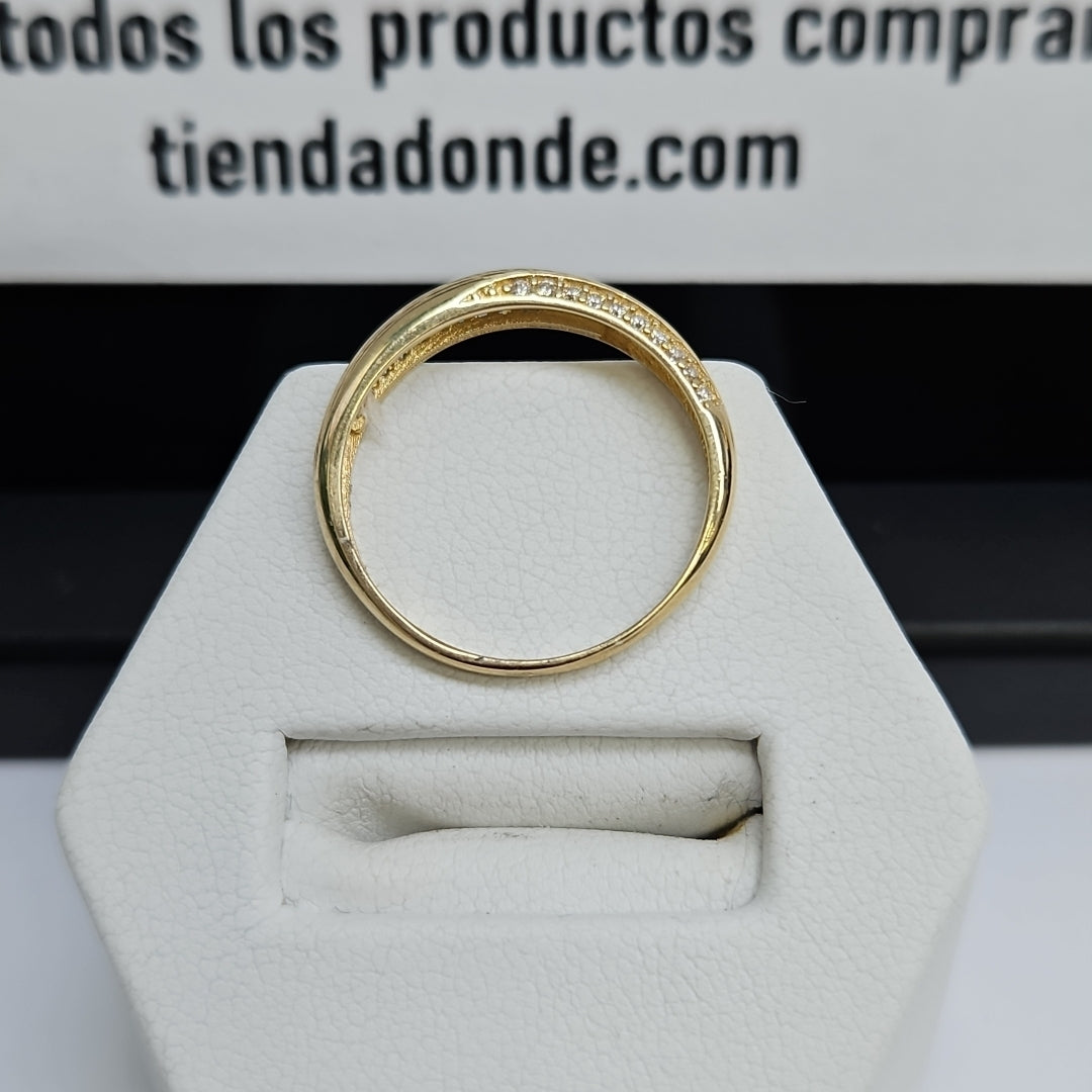 ANILLOS C/CIRCONIA ORO 10K TALLA 7 1.5 GR (NUEVO)